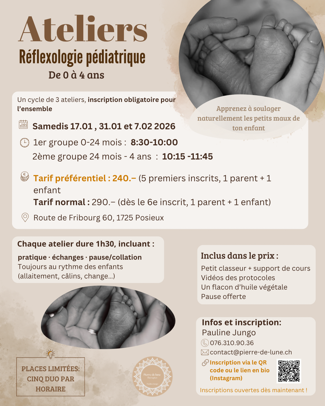 Affiche Atelier réflexologie pédiatrique